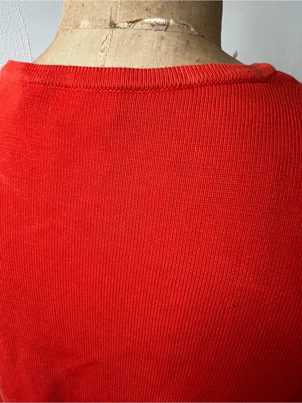 Tory Burch Bright Orange Keyhole Long Sleeve Top